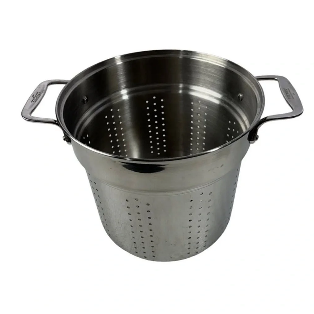 All Clad perforated inserts steamer or pasta strainer